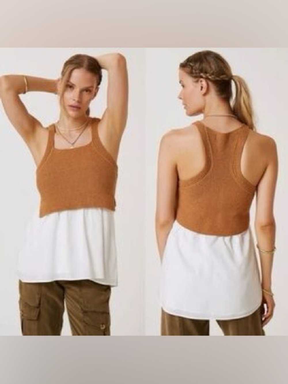 By Anthropologie Jenna Twofer Sweater Tank Size M